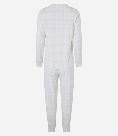 Pijama Largo en Plush Estampa de Cuadros 7