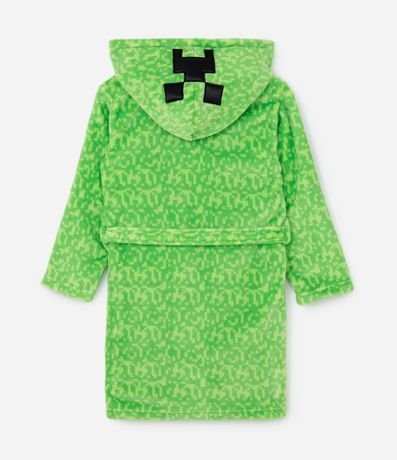 Bata de baño Infantil en Fleece con Estampa Minecraft -Talle 5 al 16 años 2