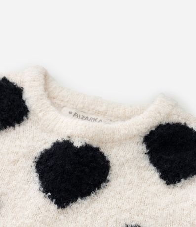 Suéter Infantil en Punto con Estampa Corazones - Talle 5 a 14 años 4