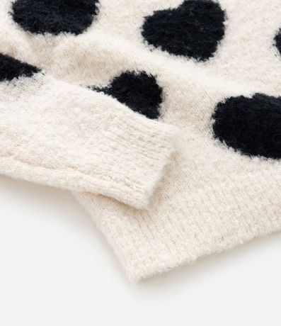 Suéter Infantil en Punto con Estampa Corazones - Talle 5 a 14 años 5