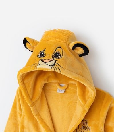 Bata de Baño Infantil en Fleece con Estampa Simba - Talle 3 a 8 años 4