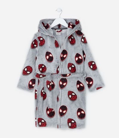 Bata de Baño Infantil con Estampa Hombre-Araña Brilla en la Oscuridad - Talle 3 a 12 años