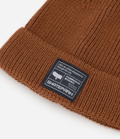 Gorro Infantil con Bajo Plegado y Etiqueta - Talle U 2