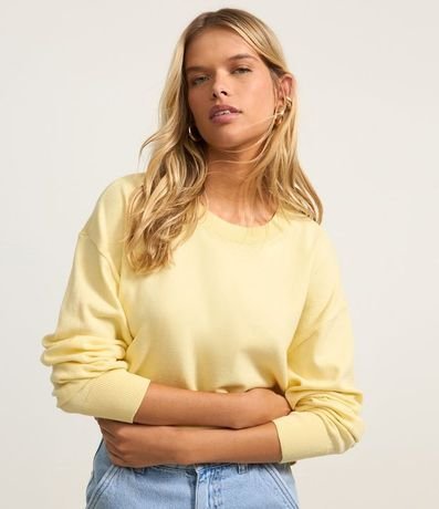 Suéter Boxy en Punto con Cuello Redondo 3