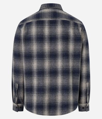 Camisa Comfort en Flanesa con Bolsillo y Estampa de Cuadros 6