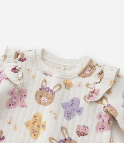 Conjunto Infantil en Capitoneada con Volados - Talle 0 a 18 meses 5