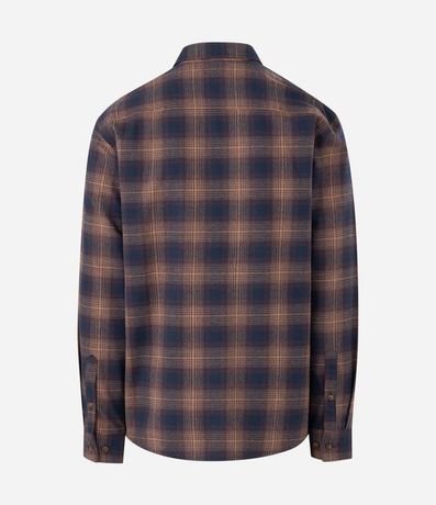 Camisa Comfort en Franela con Estampa de Cuadros 7