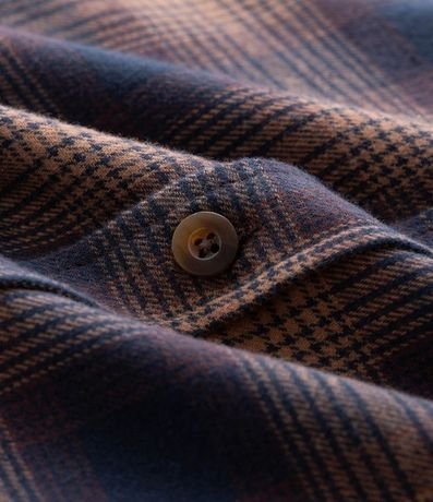 Camisa Comfort en Franela con Estampa de Cuadros 8