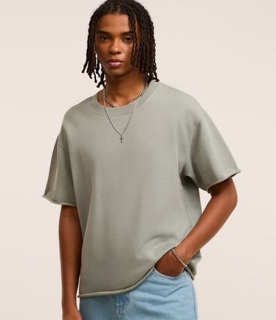 Camiseta de Punto con Dobladillo Recortado 1