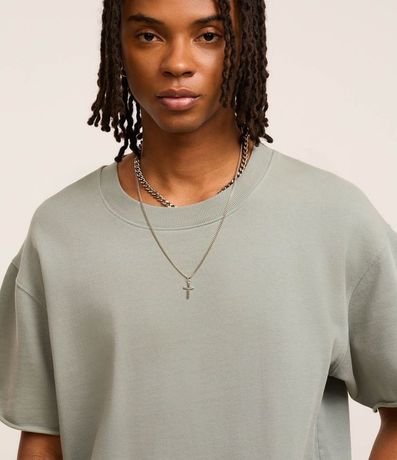 Camiseta de Punto con Dobladillo Recortado 4