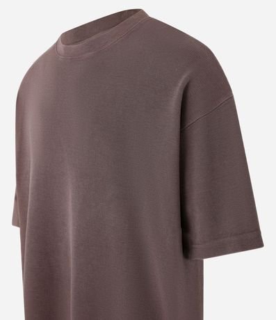 Remera Boxy con Algodón eTextura Waffle 5