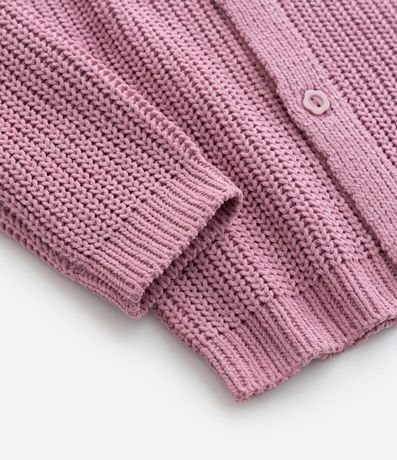 Cardigan Infantil en Chenille con Botones - Talle 0 a 18 meses 4