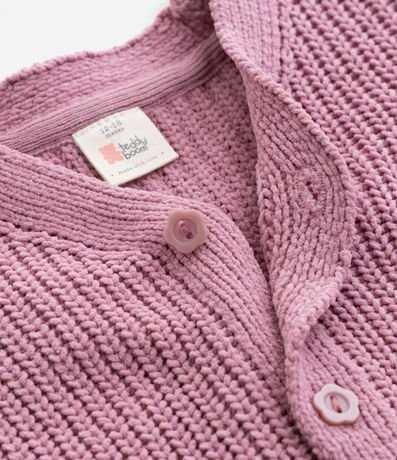 Cardigan Infantil en Chenille con Botones - Talle 0 a 18 meses 5