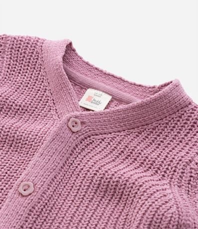 Cardigan Infantil en Chenille con Botones - Talle 0 a 18 meses 6