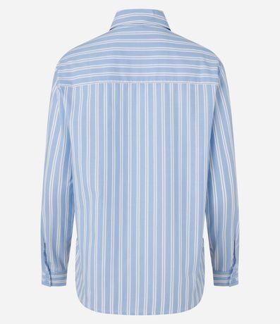 Camisa en Tricolina con Rayas en Hilo Teñido 6