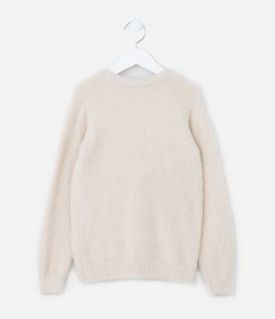 Suéter Infantil Peluche con Bordado en Lentejuelas - Talle 5 a 14 años 2