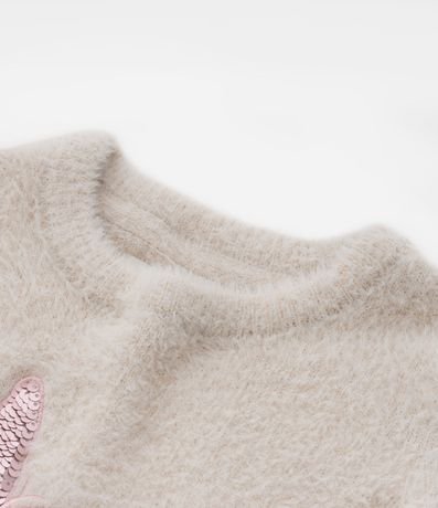 Suéter Infantil Peluche con Bordado en Lentejuelas - Talle 5 a 14 años 5