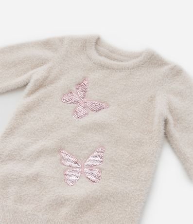 Suéter Infantil Peluche con Bordado en Lentejuelas - Talle 5 a 14 años 6