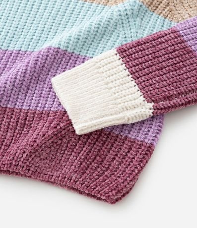 Suéter Infantil en Chenille con Rayas - Talle 5 a 14 años 5