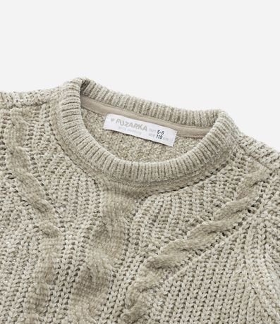 Suéter Infantil en Chenille con Hilo Metalizado - Talle 5 a 14 años 5