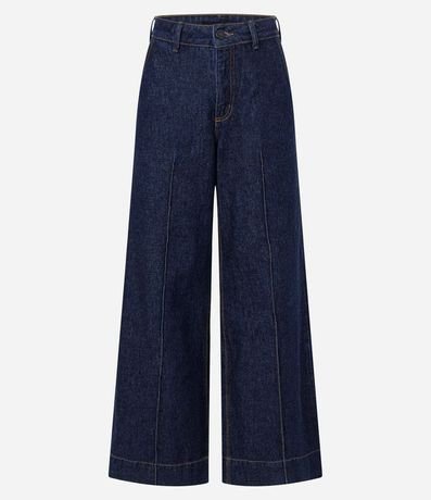 Pantalón Pantalona en Jeans con Friso Delantero 6