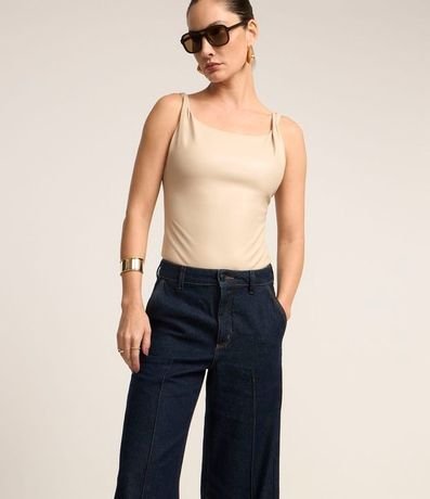 Pantalón Pantalona en Jeans con Friso Delantero 2