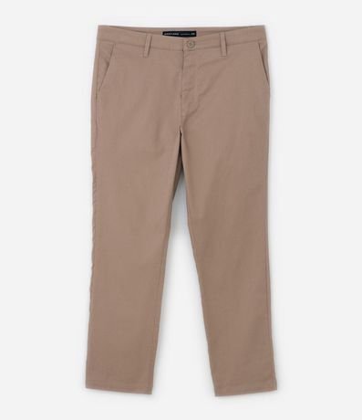 Pantalón Slim Sarjado Cropped Sastrería con Bolsillos 2