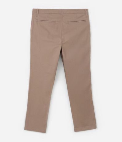 Pantalón Slim Sarjado Cropped Sastrería con Bolsillos 3