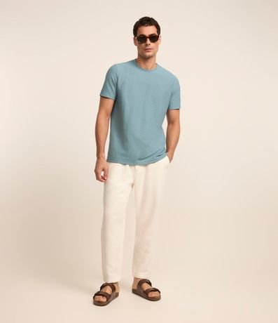 Remera Regular en Algodón con Textura 2