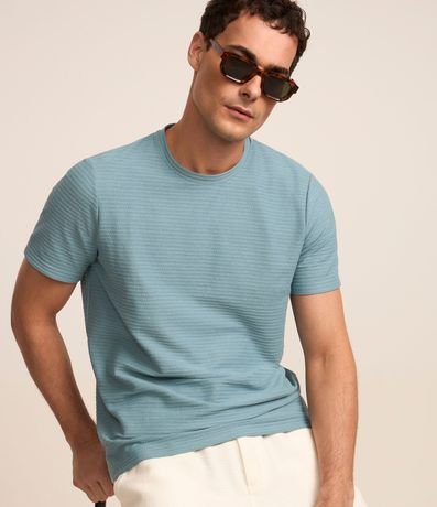 Remera Regular en Algodón con Textura 5