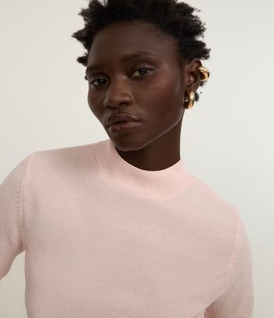 Blusa Manga Larga en Chenille con Cuello Alto 3