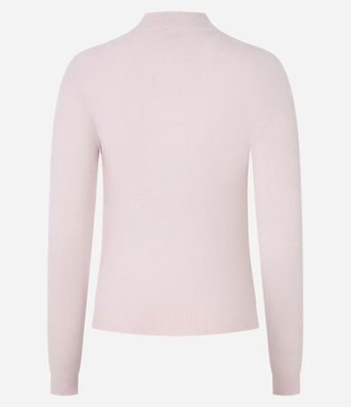Blusa Manga Larga en Chenille con Cuello Alto 6