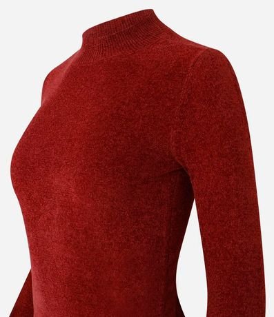 Blusa Manga Larga en Chenille con Cuello Alto 5