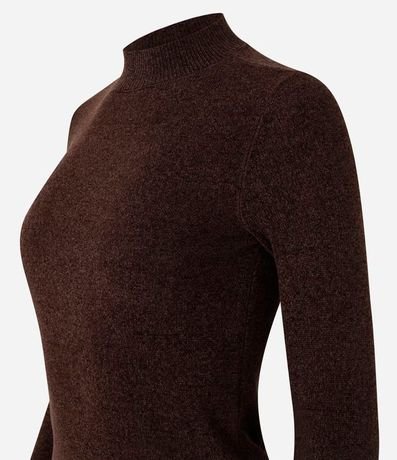 Blusa Manga Larga en Chenille con Cuello Alto 5