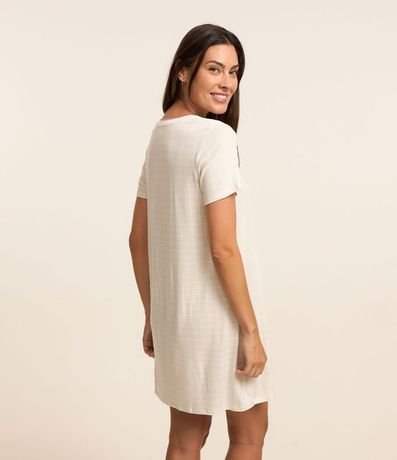 Camisón Corto con Lettering y Estampa Cuadriculada 2