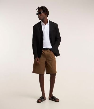 Polo Regular en Media Malla con Detalles Texturizados 3