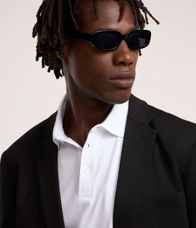 Polo Regular en Media Malla con Detalles Texturizados 4