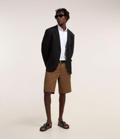 Polo Regular en Media Malla con Detalles Texturizados 5