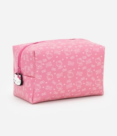 Neceser Rectangular Media con Estampa Hello Kitty con Colgante 1