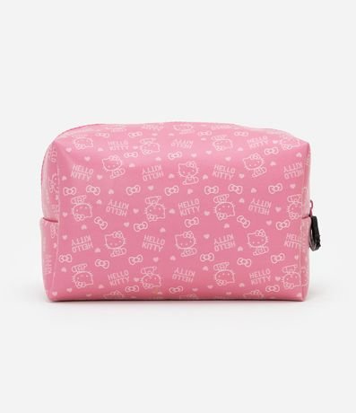 Neceser Rectangular Media con Estampa Hello Kitty con Colgante 2