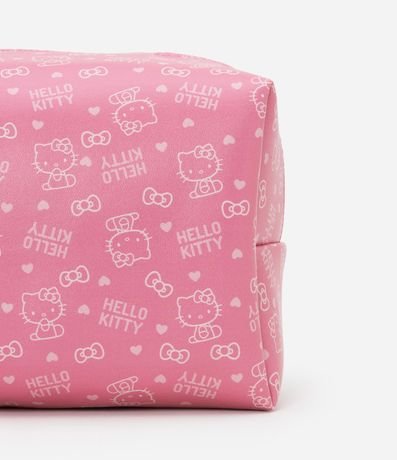 Neceser Rectangular Media con Estampa Hello Kitty con Colgante 3