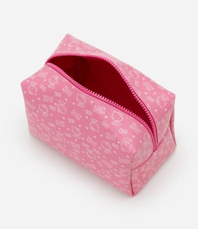 Neceser Rectangular Media con Estampa Hello Kitty con Colgante 4