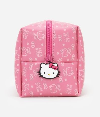 Neceser Rectangular Media con Estampa Hello Kitty con Colgante 5