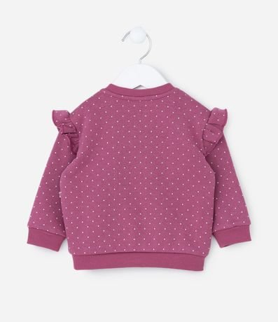 Saco Infantil con Volado y Bordado Abeja - Talle 0 a 18 meses 2