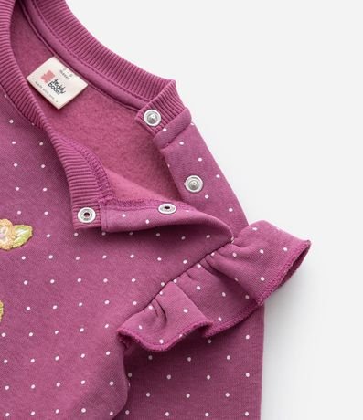 Saco Infantil con Volado y Bordado Abeja - Talle 0 a 18 meses 6