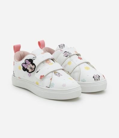 Championes Infantil con Velcro y Patch da Minnie - Talle 20 a 30