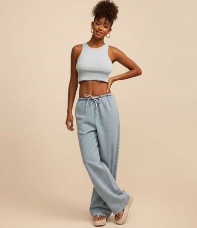 Blusa Cropped sin Mangas en Algodón Acanalado 4