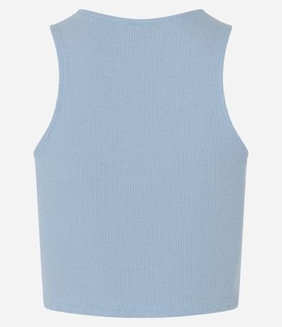 Blusa Cropped sin Mangas en Algodón Acanalado 6