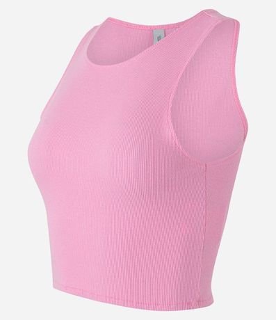 Blusa Cropped sin Mangas en Algodón Acanalado 5