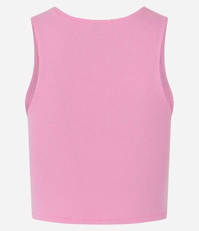 Blusa Cropped sin Mangas en Algodón Acanalado 6